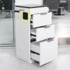 GRRICEPL Beauty Salon Storage Cabinet, Salon Workbench with Sockets, Three-Layer Solid Wood Drawer, Hairdryer Holder, Hidden Pull-Out Drawer view 4
