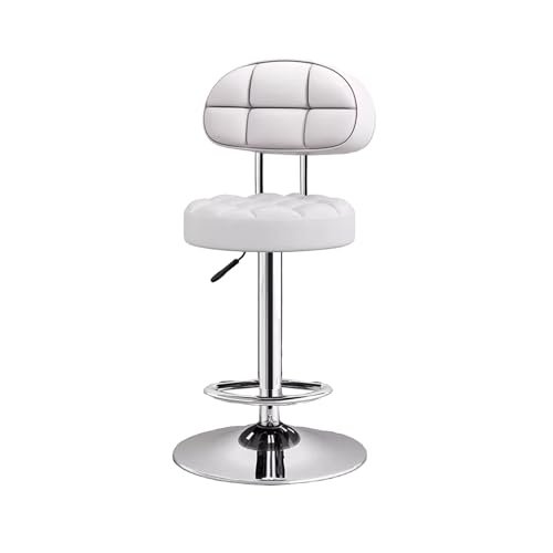 Adjustable Height Standing Desk Stool 24"-32" | PU Leather Saddle Chair with Back Support & Footrest | Stable Chassis for Home Office Restaurant & Saloon