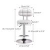 Adjustable Height Standing Desk Stool 24"-32" | PU Leather Saddle Chair with Back Support & Footrest | Stable Chassis for Home Office Restaurant & Saloon view 3