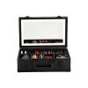 Acronmers Makeup Travel Train Case with Mirror LED Light Cosmetic Bag Portable Storage Adjustable Partition Waterproof Makeup Brushes for Pool Parties Work Touch-Ups view 1