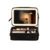 Acronmers Travel Makeup Bag with LED Lighted Mirror Travel Makeup Organizer Makeup Case,Portable Storage and Adjustable Dividers Makeup Box for Women view 1
