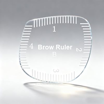 3Pcs Hair Stroke Brow Mapping Ruler Arch Eyebrow Ruler Emplate 1 Minute Fast Drawing Guide Tool Reuse Acrylic Tattoo Pmu Permanent Makeup Hairstroke Stencil (Round-Shaped/3pcs)