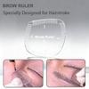 3Pcs Hair Stroke Brow Mapping Ruler Arch Eyebrow Ruler Emplate 1 Minute Fast Drawing Guide Tool Reuse Acrylic Tattoo Pmu Permanent Makeup Hairstroke Stencil (Round-Shaped/3pcs) view 2