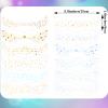 12 pcs Glitter Freckles Holographic Face Body Glitter Tattoo Sparkle Gold Glow Cosmetic Cute Star Temporary Face Tattoo Waterproof Sweatproof Sparkle Speckles Patches for Women Festival Rave Party view 2