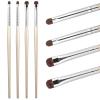 4 PCS Eyeliner Smudge Brush Small Eyeshadow Brush Reusable Mini Pencil Soft Makeup Tool Fine Point Flat Tiny Makeup Applicator Set for Women Blending Eyeliner Cream Liquid Concealer view 1