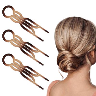 3Pcs Hair Pin for Women, Prestige French HairPin, Strong Durable Pins for Fine, Thick & Long Hair, Hairs Styling Accessories for Party Valentine's DayBrown