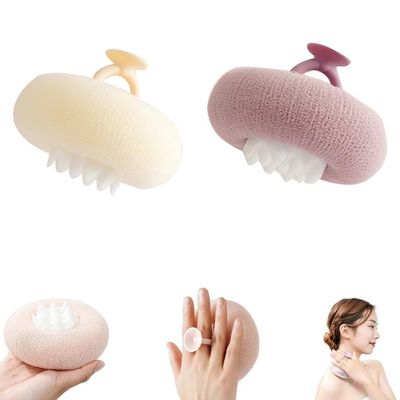 2 PCS 2-in-1 Sunflower Bath Ball Super Soft Sunflower Suction Cup Bath Ball Exfoliating Bath Sponge Cleaning Brush with Suction Cup Shower Sponges Bath Sponges Back Scrubber Shower Puffs for Men Women