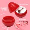 8 PCS Bee Lip Balm Fruit Lip Mask, Teen Girl Stuff, Bulk Gifts for Girls, Cute Fruit Balm with Honey & Vitamin E, Effective Reduces Lip Lines Prevention Dry and Crack Lip view 2