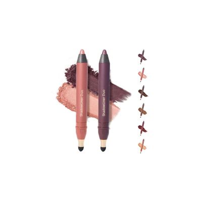 2in 1 Eyeliner Eyeshadow, Inelaborate Eye Shadow 2-in-1 Liner & Shadow, Waterproof, Smooth, Easy to Color, Smudge-Proof & Long-Lasting All-Day (01-02)