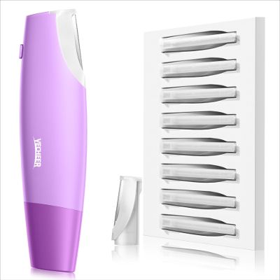 YeCheer Sonic Dermaplaning Tool for Women Face: Peach Fuzz & Dead Skin Painless Remover w/LED Light - 3-Speed Facial Exfoliating Dermaplaning Razor Set - 8 PCS Dermablades - Christmas Gift for Women