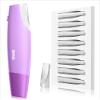 YeCheer Sonic Dermaplaning Tool for Women Face: Peach Fuzz & Dead Skin Painless Remover w/LED Light - 3-Speed Facial Exfoliating Dermaplaning Razor Set - 8 PCS Dermablades - Christmas Gift for Women view 1