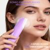 YeCheer Sonic Dermaplaning Tool for Women Face: Peach Fuzz & Dead Skin Painless Remover w/LED Light - 3-Speed Facial Exfoliating Dermaplaning Razor Set - 8 PCS Dermablades - Christmas Gift for Women view 2
