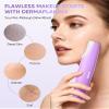 YeCheer Sonic Dermaplaning Tool for Women Face: Peach Fuzz & Dead Skin Painless Remover w/LED Light - 3-Speed Facial Exfoliating Dermaplaning Razor Set - 8 PCS Dermablades - Christmas Gift for Women view 4