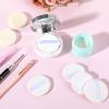 7Pcs 0.5oz White Empty Luxurious Portable Air Cushion Puff Box Set, Cushion Foundation Container with Mirror and Sponge Puff, Portable Make Up Powder Container Case for Liquid Foundation BB Cream view 3
