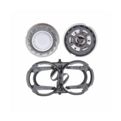 1Set Stainless Steel Universal Razor Blades Shaving Heads With ABS Mount Holder Kit Replacement, Compatible For Philips, PQ182 PQ183 PQ206