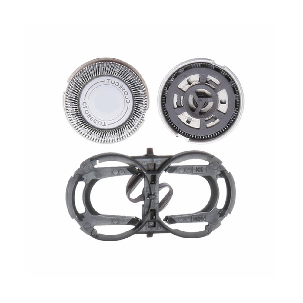 1Set Stainless Steel Universal Razor Blades Shaving Heads With ABS Mount Holder Kit Replacement, Compatible For Philips, PQ182 PQ183 PQ206