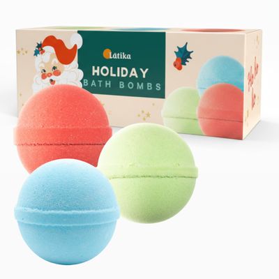 Christmas Bath Bomb Box - Santa Stockings for Ultimate Relaxation and Skin Nourishment a Perfect Holiday Gift
