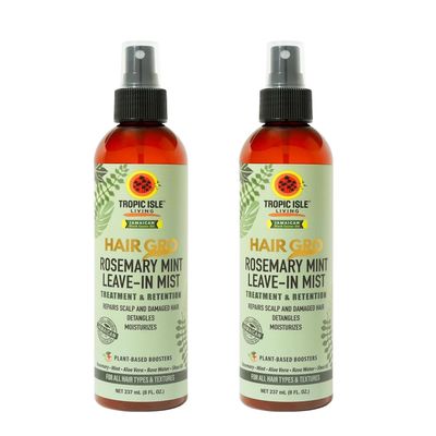 2x Tropic Isle Living Rosemary Mint Leave-In Conditioner 8oz bundle  Moisturizes, Detangles, Supports Manageability  Gift Set (2 Items)