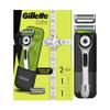 GilletteLabs with Exfoliating Bar Mens Sharp White Edition Handle, 2 Blade Refills and Travel Case, Gift Set view 1