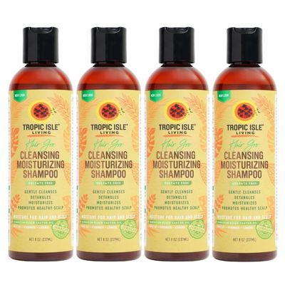 Aloe Vera Shampoo  4x HAIR GRO Cleansing Moisturizing Shampoo 8oz Bundle  Hydrating Hair and Scalp Cleanser with Jamaican Black Castor Oil and Plant-Based Boosters  Gift Set (4 Items)