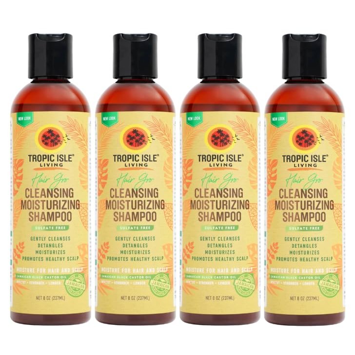 Aloe Vera Shampoo  4x HAIR GRO Cleansing Moisturizing Shampoo 8oz Bundle  Hydrating Hair and Scalp Cleanser with Jamaican Black Castor Oil and Plant-Based Boosters  Gift Set (4 Items)