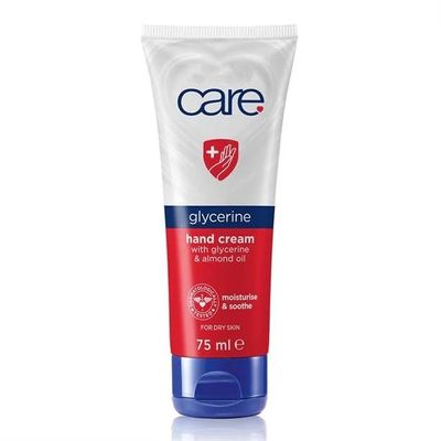 Care Hand Cream for Dry Skin with Glycerine and Almond Oil, Fast Absorbing Formula, 2.5 fl oz