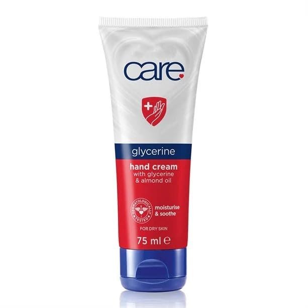 Care Hand Cream for Dry Skin with Glycerine and Almond Oil, Fast Absorbing Formula, 2.5 fl oz