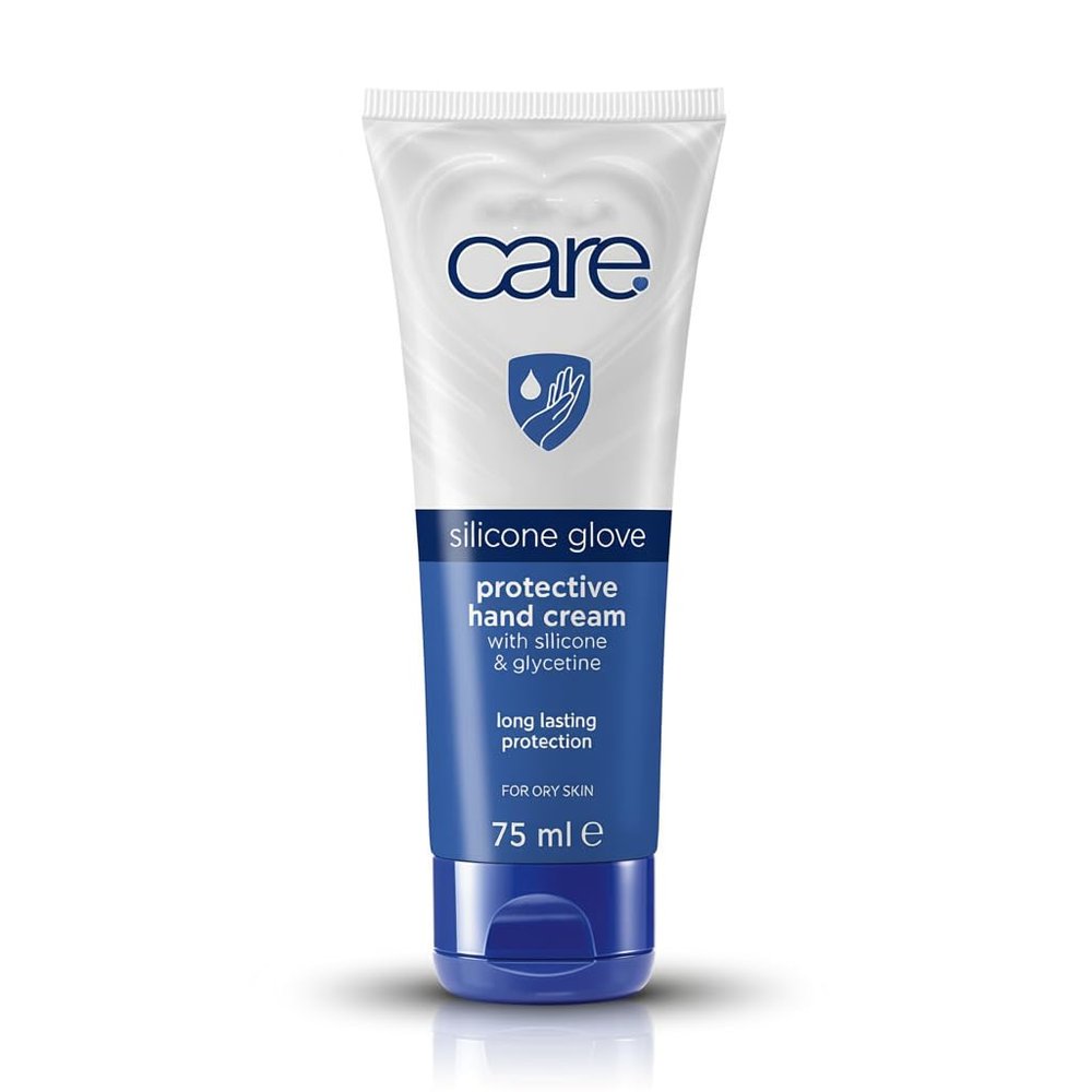 Care Silicone Glove Hand Cream with Glycerine, Almond Oil & Vitamin E, 2.5 fl oz, Protective Moisturizing Barrier for Dry Skin