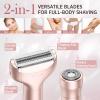 Orchrose Electric Razor for Women Body: Rechargeable Painless Electric Shaver for Bikini Face Body Legs Underarms - Portable for Travel (Rose Gold) view 2