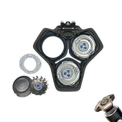 SH71 Replacement Rotary Head Fit for Philips Norelco Shaver Series 7000 and Series S5500, Metal Wheel Buckle and Upgrade 15 Precision Blades (Gold)
