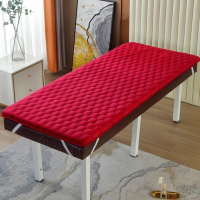 LDLCYCN Red(s),190 * 80cm, Memory Foam Thick 5Cm Massage Table Mattress Topper with Elastic Band Spa Bed Pad Without Face Hole Lash Bed Topper for Beauty Salon Spa Square Round Trapezoidal Head