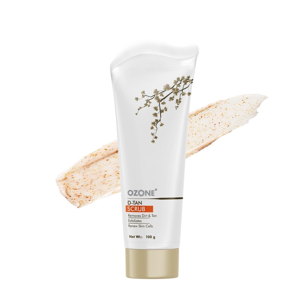 D-Tan Scrub | Gently Exfoliates & Removes Tan, Blackheads & Whiteheads | 100 gm | With Arbutin & Walnut Shell Powder | For Men & Women | All Skin Types