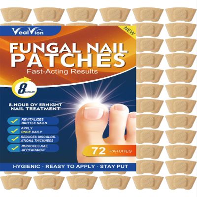 Toenail Fungus Treatment Extra Strength - 72 Pcs Fungal Nail Patches, Nail Repair for Damaged Nails, Overnight Renewal for Men and Women