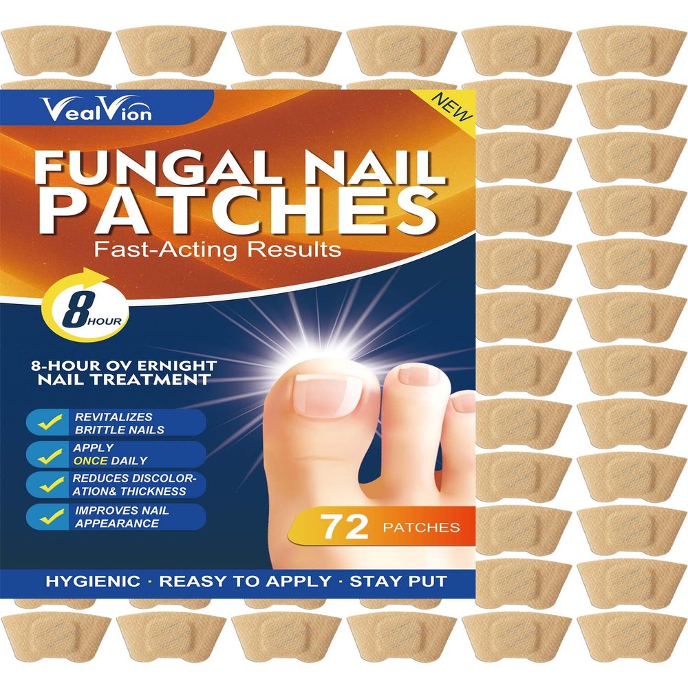 Toenail Fungus Treatment Extra Strength - 72 Pcs Fungal Nail Patches, Nail Repair for Damaged Nails, Overnight Renewal for Men and Women