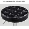 Adjustable Hydraulic Rolling Salon Stool with Wheels, PU Leather Bar Stool for Office, Tattoo, Facial Spa - Comfortable Footrest, Available in Blue and Black view 2