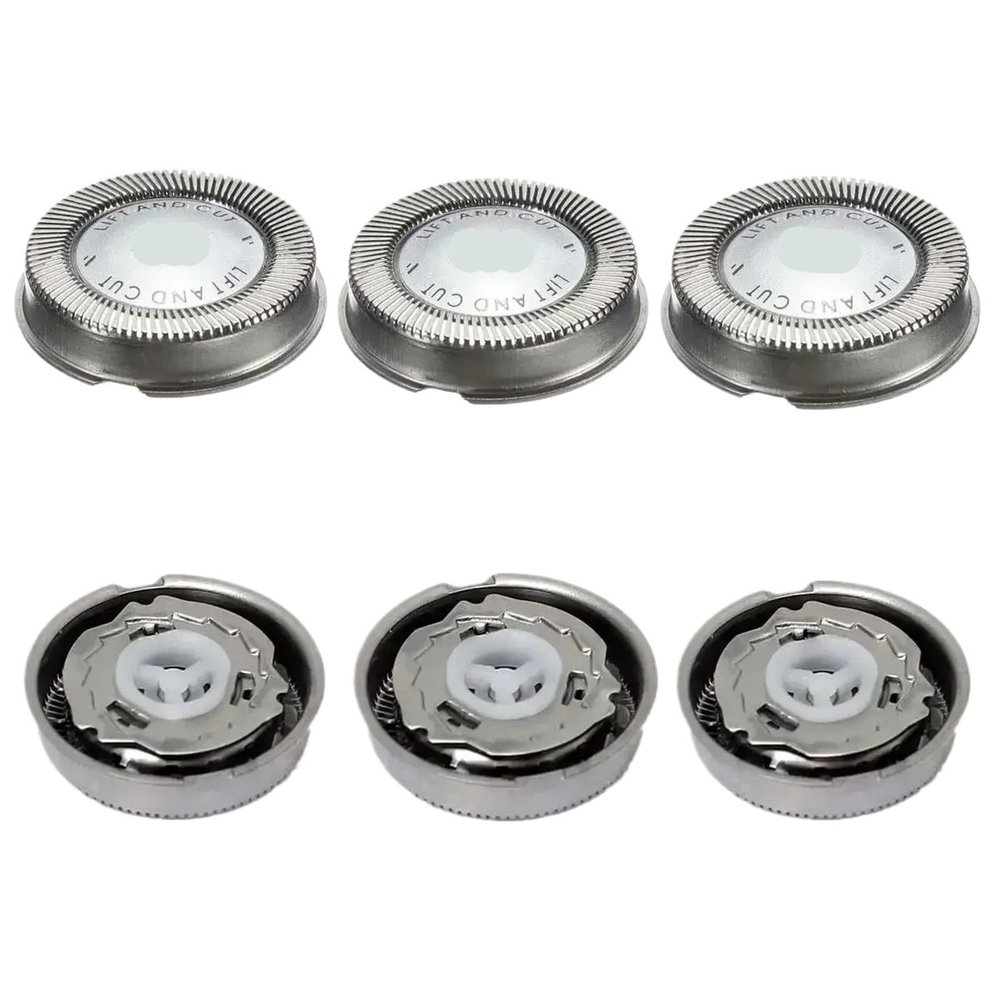 3Pcs Replacement Shaver Head Blade CuttersCompatible For PhilipsCompatible For NorelcoHQ4 HQ58 HQ56 HQ80