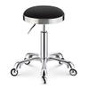 440 lb Load-Bearing Rolling Stool - Adjustable Height Swivel Chair with Quiet Wheels, Round Design, Perfect for Work or Home Use, High Foot Pulley Stool view 1