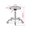 440 lb Load-Bearing Rolling Stool - Adjustable Height Swivel Chair with Quiet Wheels, Round Design, Perfect for Work or Home Use, High Foot Pulley Stool view 2