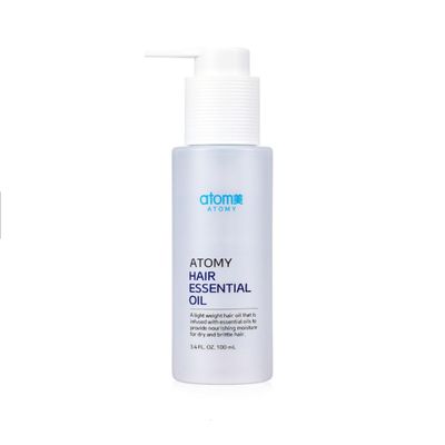 A.t.o.m.y Hair Essential Oil  Lightweight Anti-Frizz Shine Serum with 6-Plant Complex for Smooth, Silky Hair (100 mL / 3.4 Fl Oz)