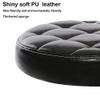 Adjustable Rolling Swivel Counter Stools with Thick Seat Padding, PU Leather Salon Spa Stool on 5 Wheels, Ergonomic Design for Home & Commercial Use - Black & Yellow view 3