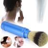 Beard Brush Shaving Brush Portable Travel Grooming Tool for Men with Aluminum Handle and Soft Brush Hair for Daily Use or On the Go view 2