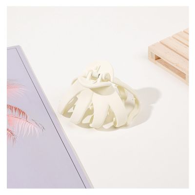 14 Pcs Medium Octopus Hair Claw Clips for Women, 2.76 Inch Milk White Plastic Non Slip Hair Accessories for Thick and Medium Hair, Daily Styling