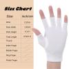 3 Pairs Cotton Gloves for Dry Hands Sleeping, White Thin Fingerless Cotton Moisturizing Gloves Overnight for Dry Hands, Without Fingertips Design Touchscreen-Friendly, Moisturizing & Spa for Sleeping view 2