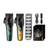High end Hair Clipper Metal Body Titanium Alloy Sharp Blade Trimmer LCD Intelligent Digital Shaving Machine V-195(Green) view 2