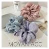 Scrunchies 3pcs Fabric Large Intestine Hair Ring Texture Pearly Fashion Head Flower Show Small Ball Rope Female(Color3) view 2