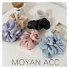 Scrunchies 3pcs Fabric Large Intestine Hair Ring Texture Pearly Fashion Head Flower Show Small Ball Rope Female(Color3) view 4