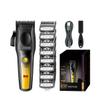 High end Hair Clipper Metal Body Titanium Alloy Sharp Blade Trimmer LCD Intelligent Digital Shaving Machine V-195(Gold) view 1