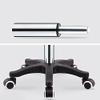Adjustable PU Leather Swivel Salon Stool with Footrest, Rolling Beauty Spa Chair, Height-Adjustable Bar Stool for Hairdressing, Manicure, Tattoo, Barber - Black view 3