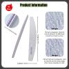12 Pcs Curved Nail Files - 100/180 Grit Dual-Sided Emery Boards for Acrylic, Gel & Natural Nails, Professional Washable Manicure Tools, Gray Fingernail Filers for Salon & Home Use view 2