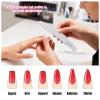 12 Pcs Curved Nail Files - 100/180 Grit Dual-Sided Emery Boards for Acrylic, Gel & Natural Nails, Professional Washable Manicure Tools, Gray Fingernail Filers for Salon & Home Use view 4